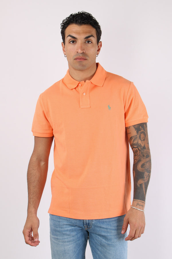 Polo Rete Slim Fit Orange