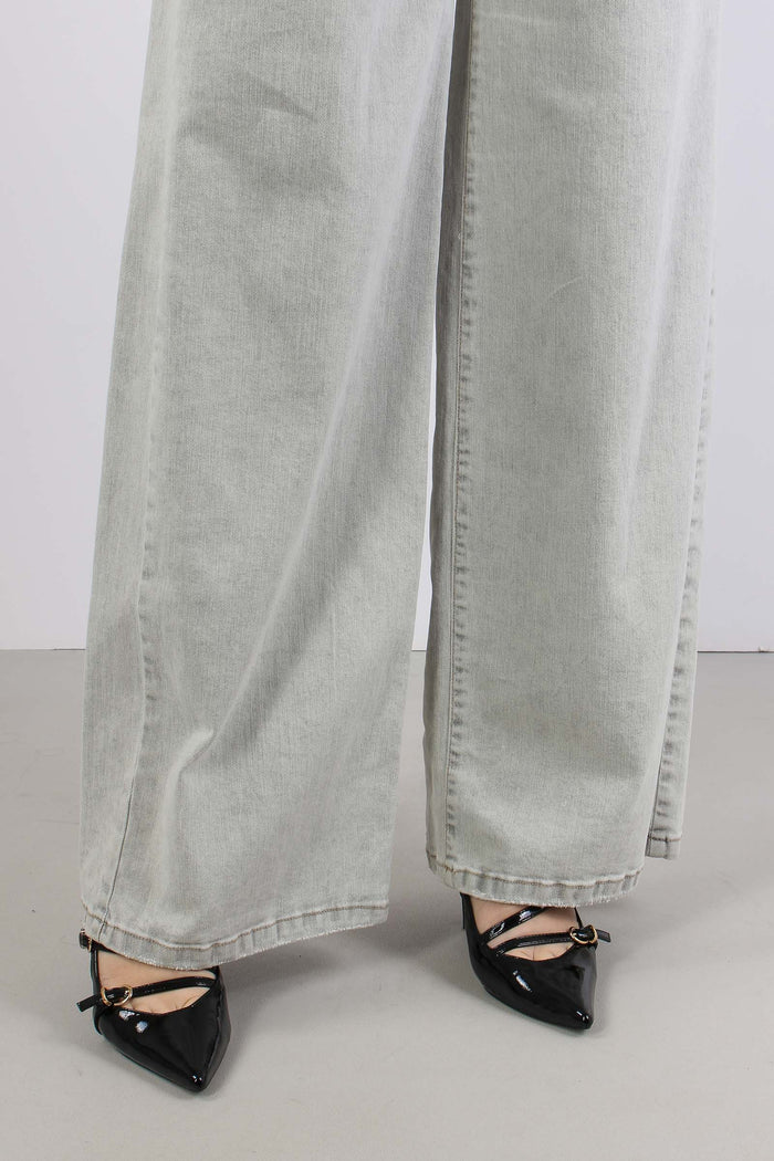 Denim Palazzo Slavato Denim Nero-8
