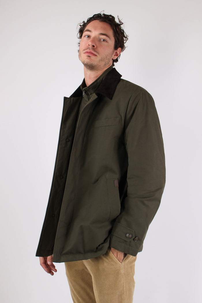 Cappotto Morning Corto Canvas Militare-6