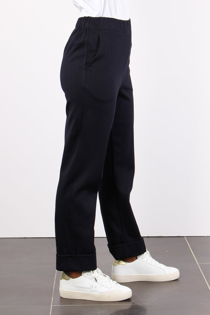 Pantalone Dritto Elastico Resc Blu-6