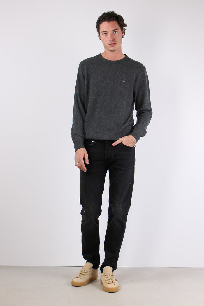 Maglia Girocollo Lambswool Dark Charcoal