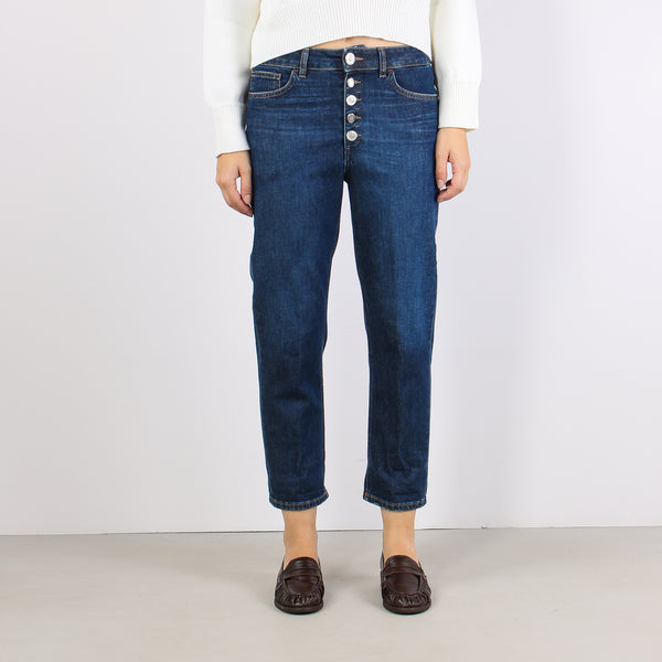 Koons Denim Bottone Gioiello Denim Medio-2