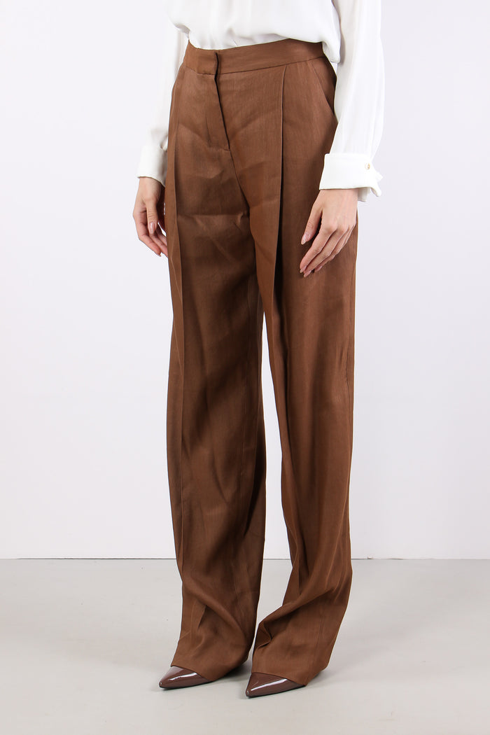 Pantalone Misto Lino Cuoio-6