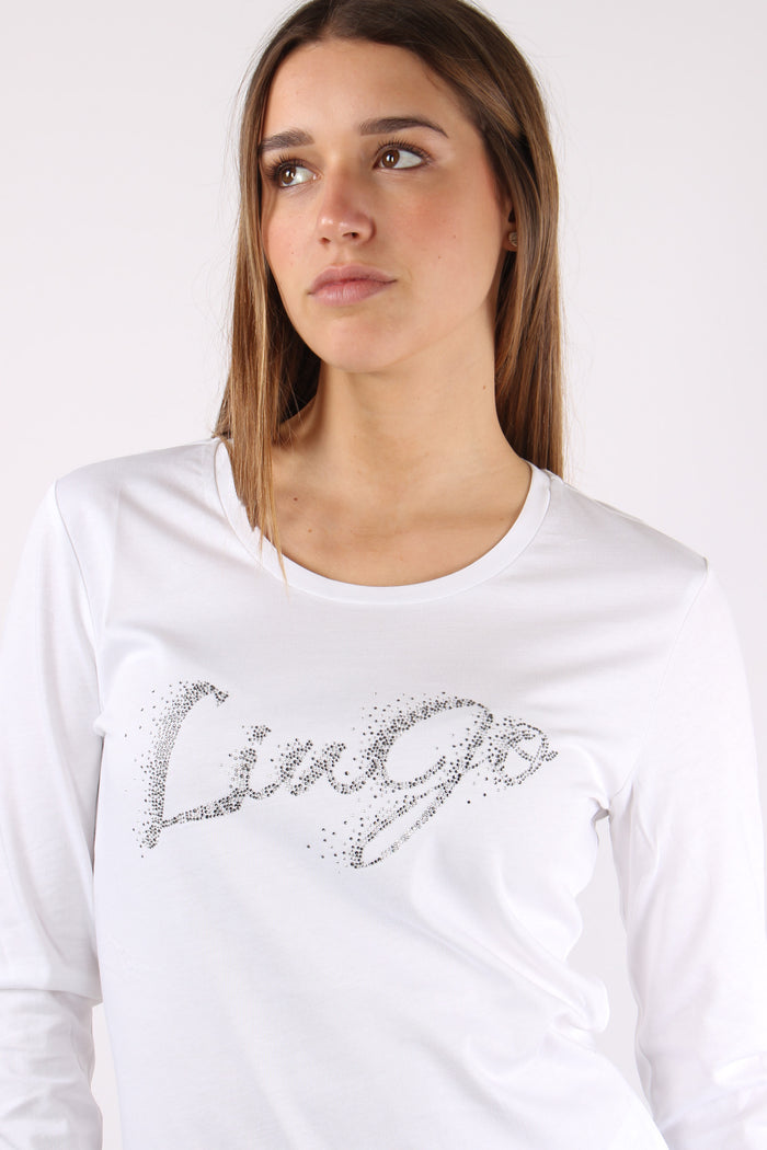T-shirt Liu Jo Silver Bianco Faded-3