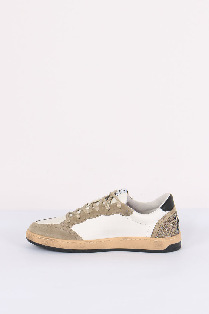 Sneakers Week Strass Bianco/taupe-6