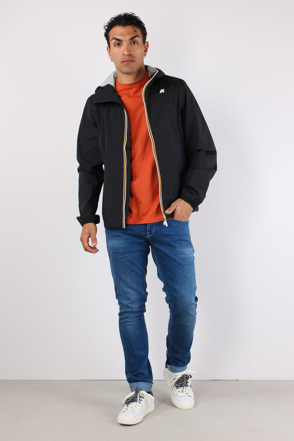 Giubbotto Cappuccio Stretch Black Pure