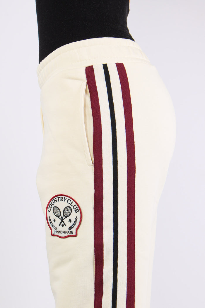 Pantalone Palazzo Banda Bianco Burro-2