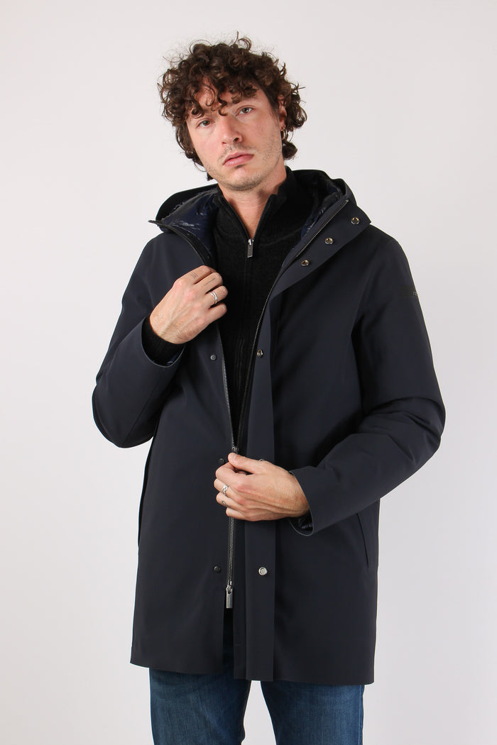 Parka Tecnico Imbottito Blue Black-3