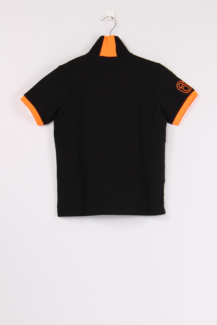 Polo Piquet Profilo Fluo Nero-3