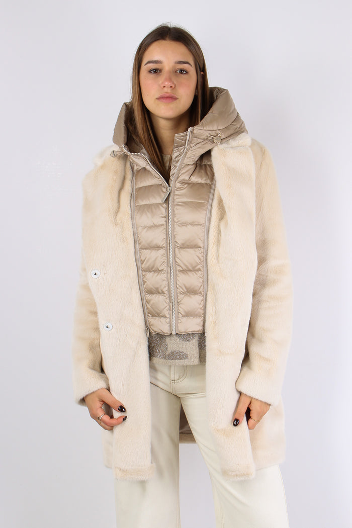 Cappotto Ecopelle White Swan-4