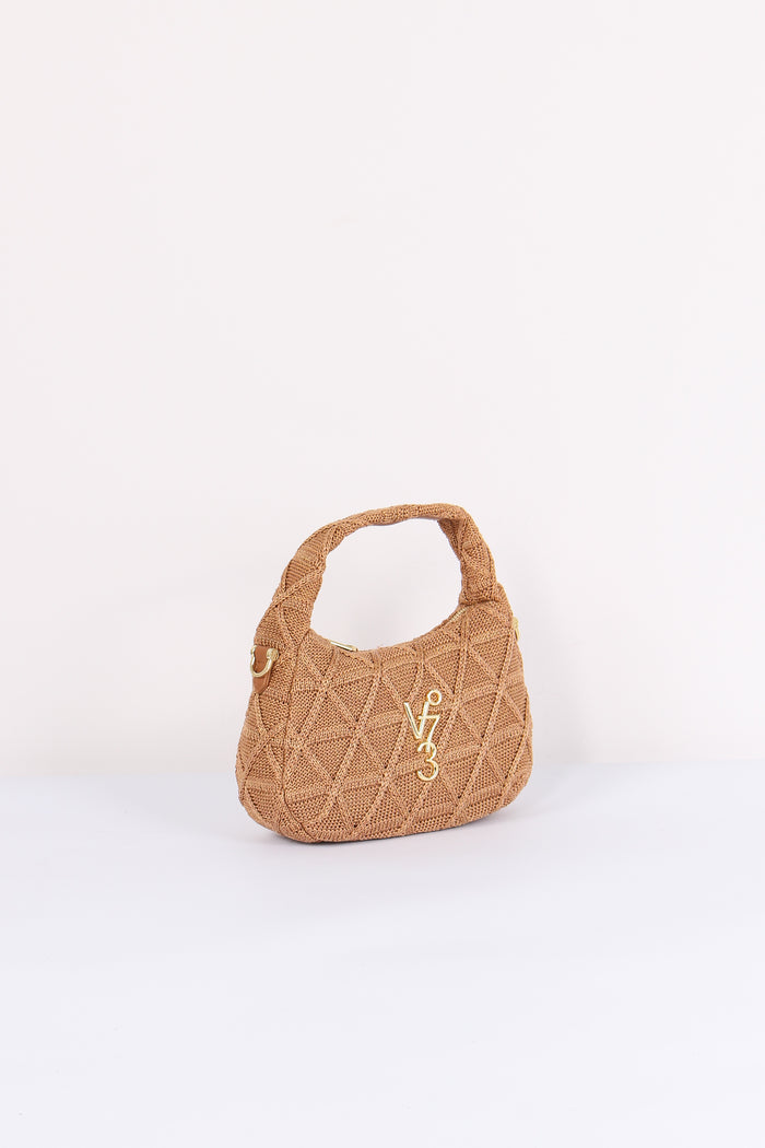 Dalia Mini Hobo Intreccio Croc Cuoio-5