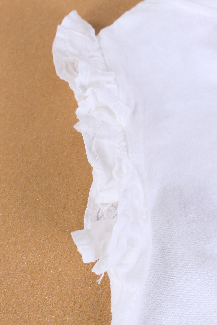 T-shirt Stampa Spalla Frappa Bianco/red-5