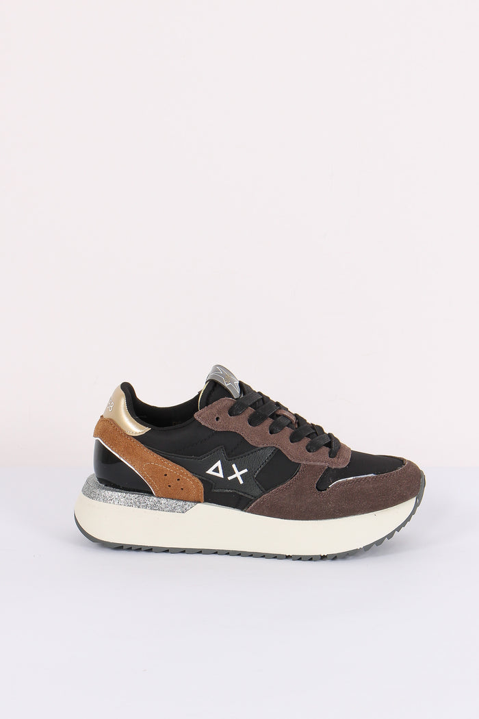 Sneakers Big Stargilr Mix Materials Nero