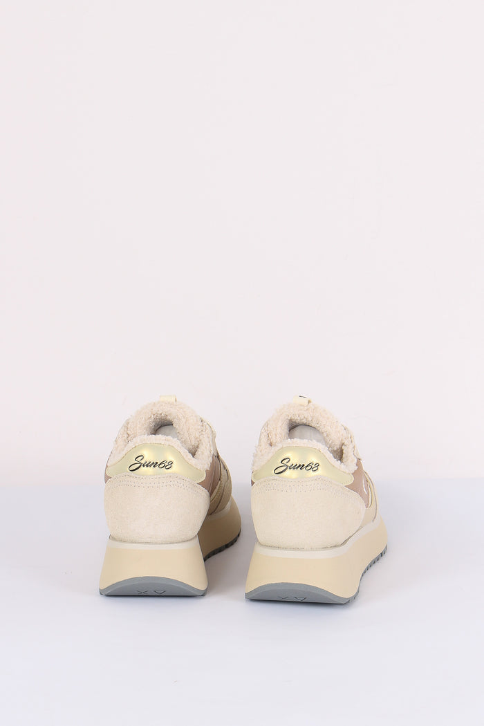 Sneakers Big Ally Teddy Fur Bianco-3