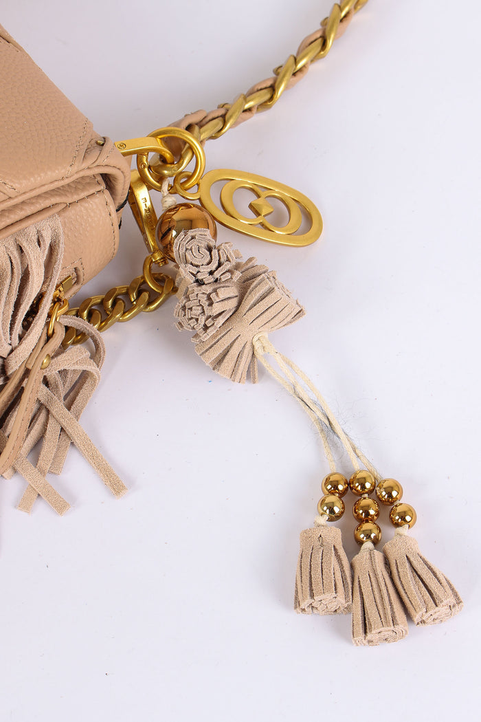 Tracollina Frange Inserto Borchie Beige-8