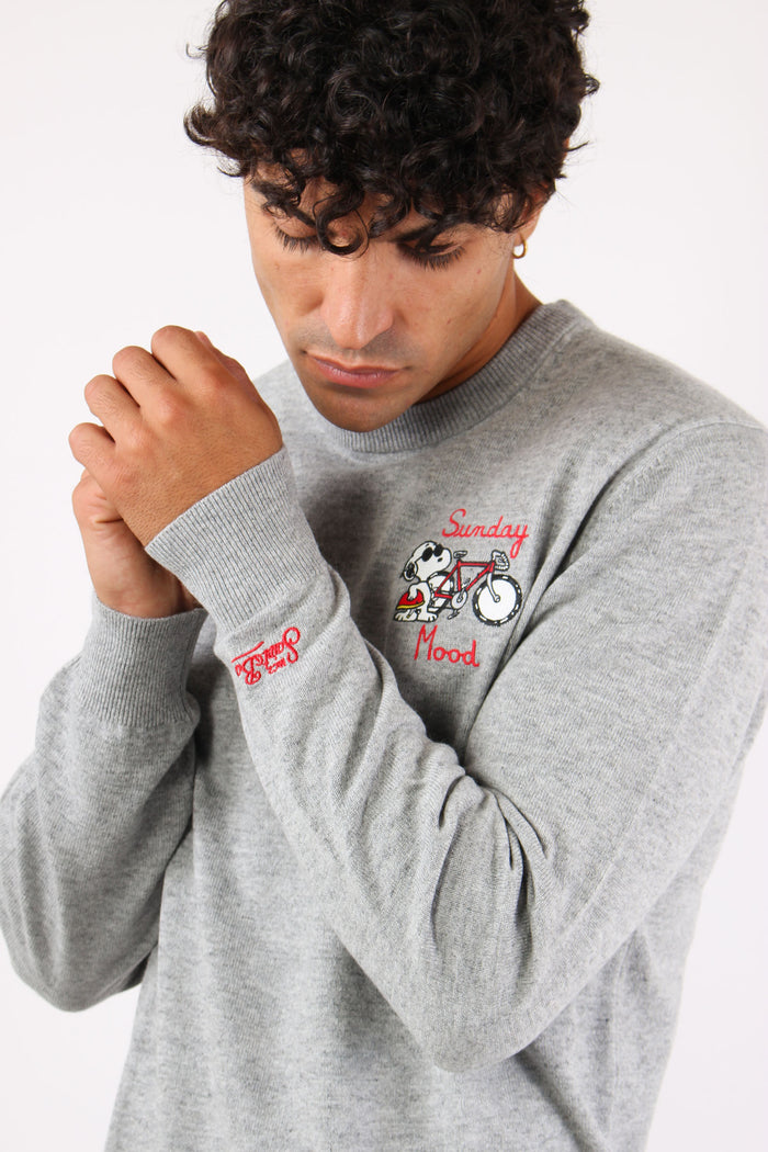 Girocollo Snoopy Bike Grigio-4