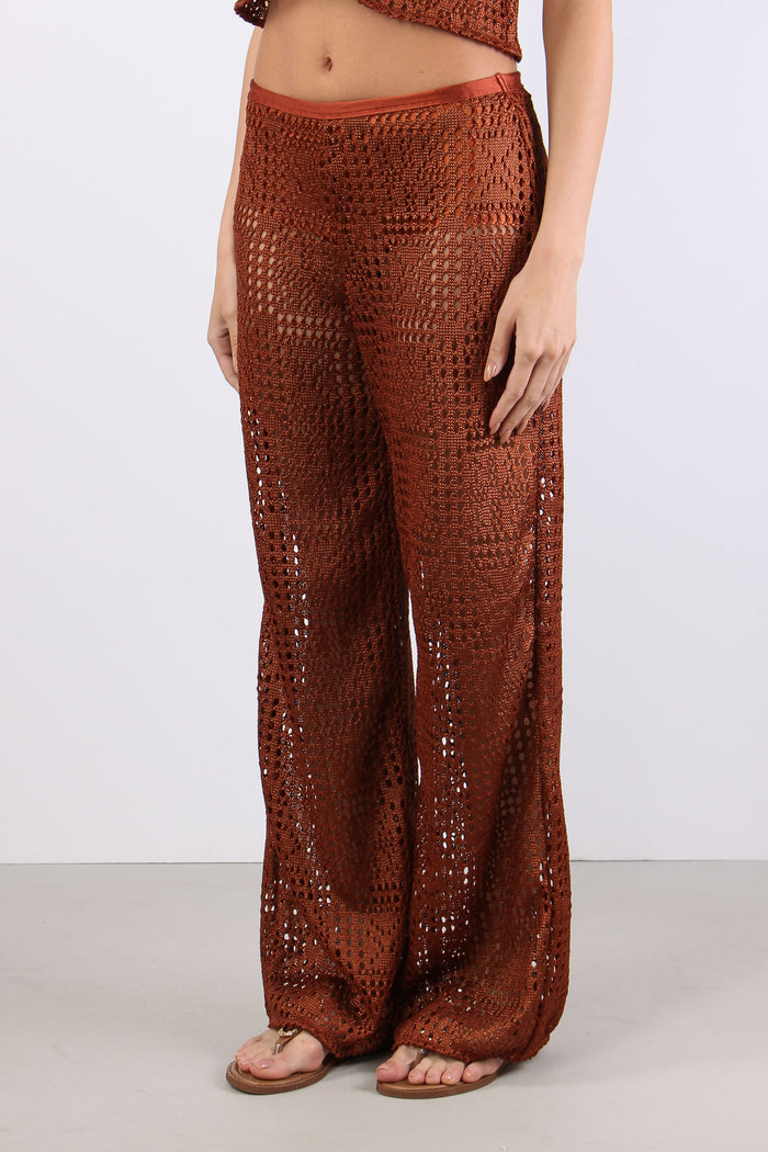 Pantalone Crochet Bronzo-3
