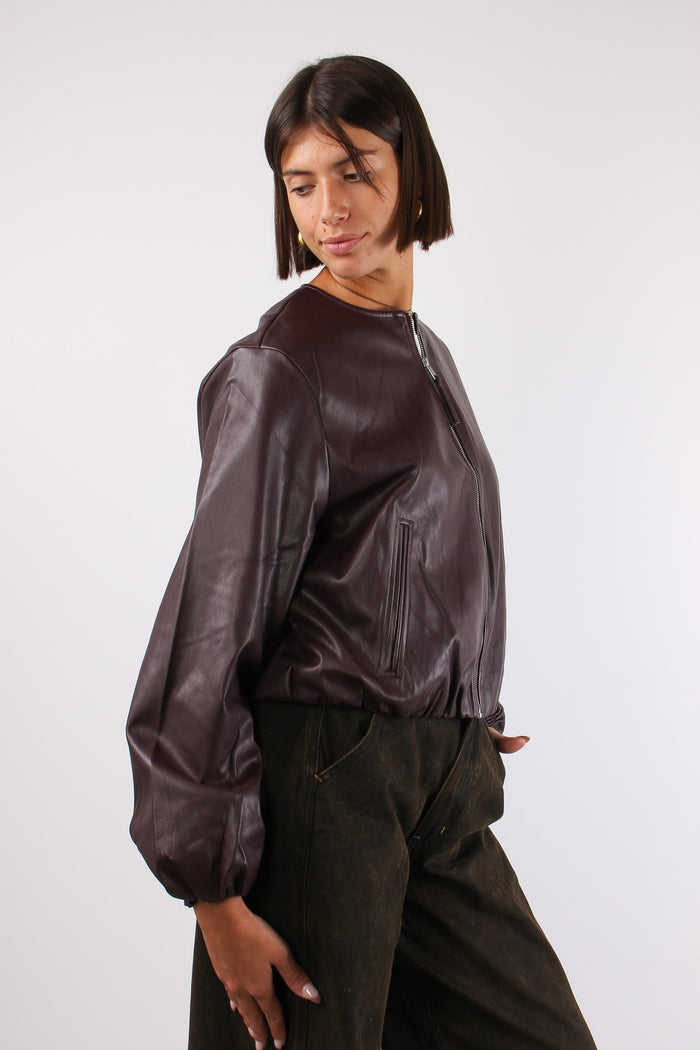 Bomber Ecopelle Chocolate Bean-7