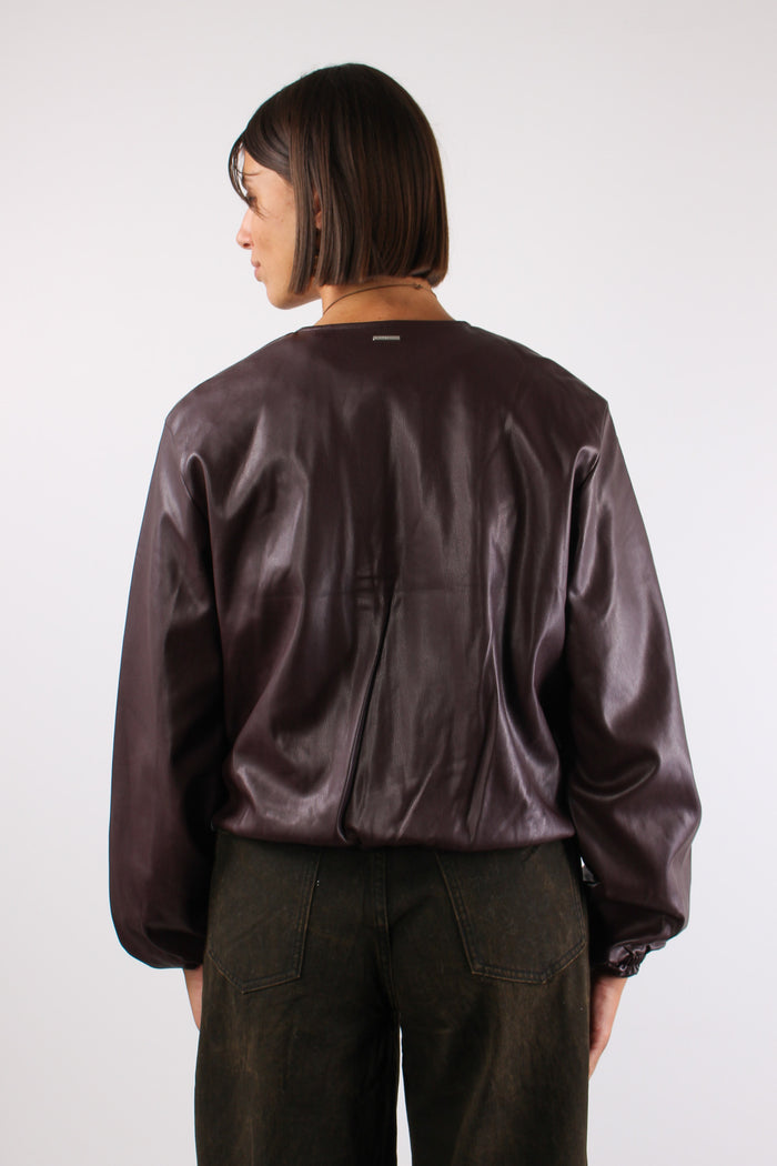 Bomber Ecopelle Chocolate Bean-4