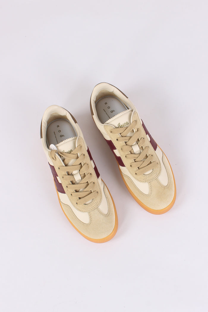 Sneakers Cool Allacciato H Bianco/bordeaux-5