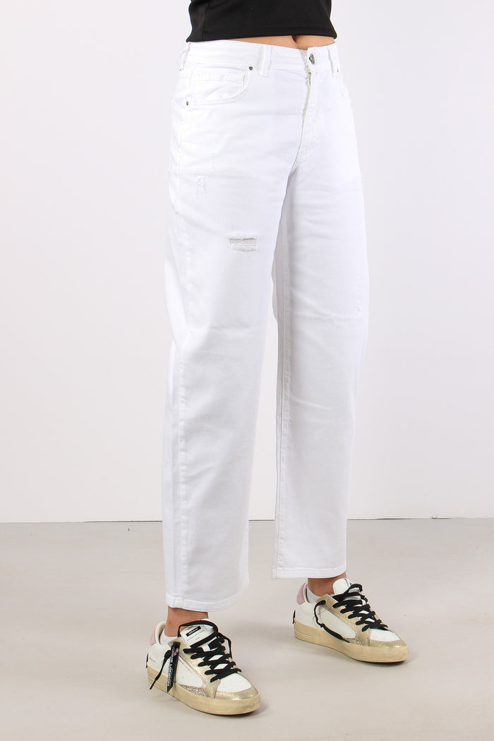 Naiadi Denim Baggy Rotture Bianco-7