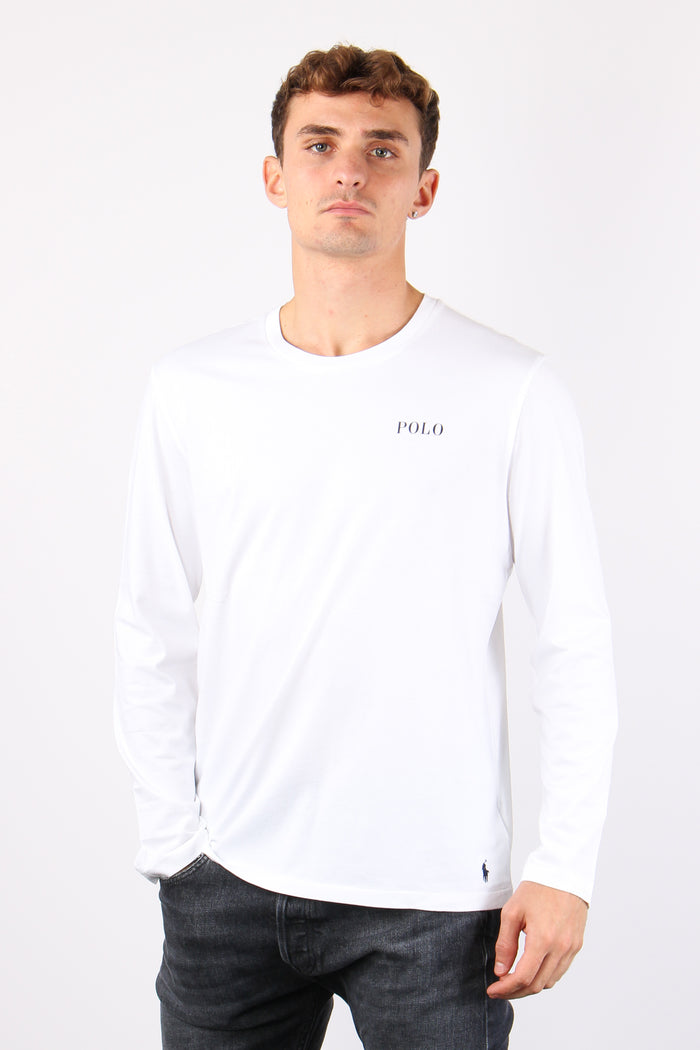 T-shirt Girocollo Ml Scritta White Tee-4