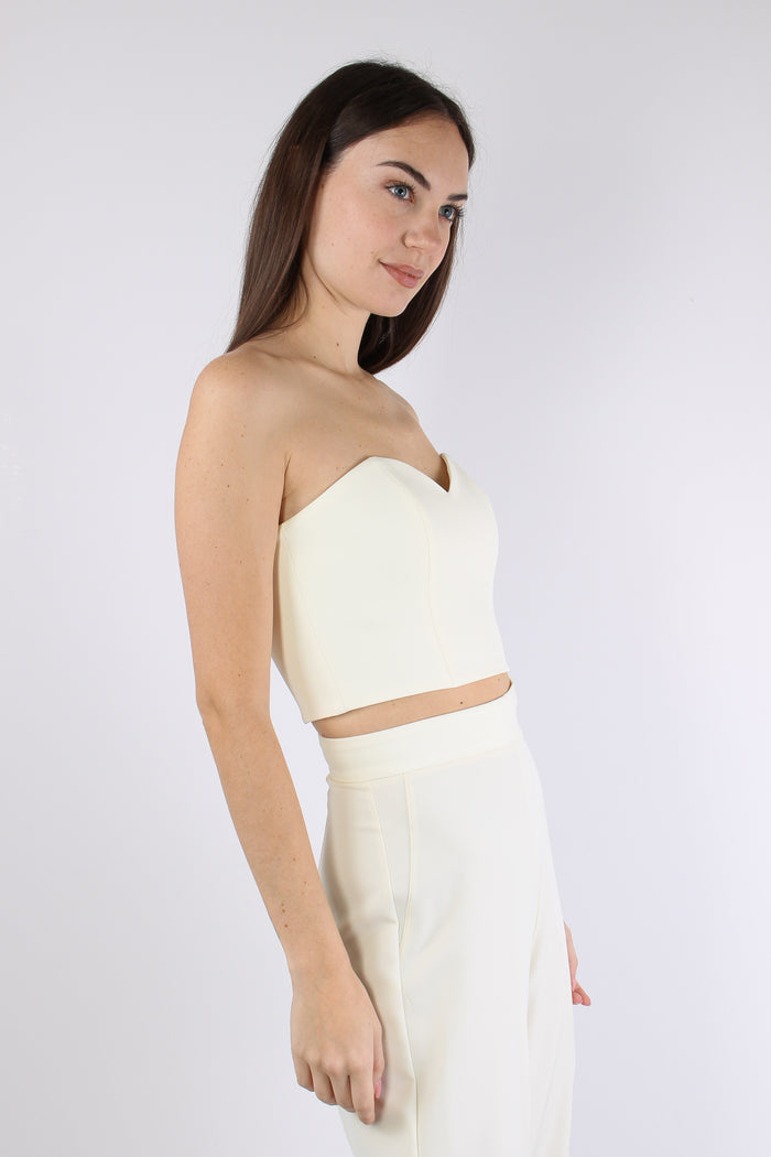 Top Corto Tessuto Tecnico New Milk-7