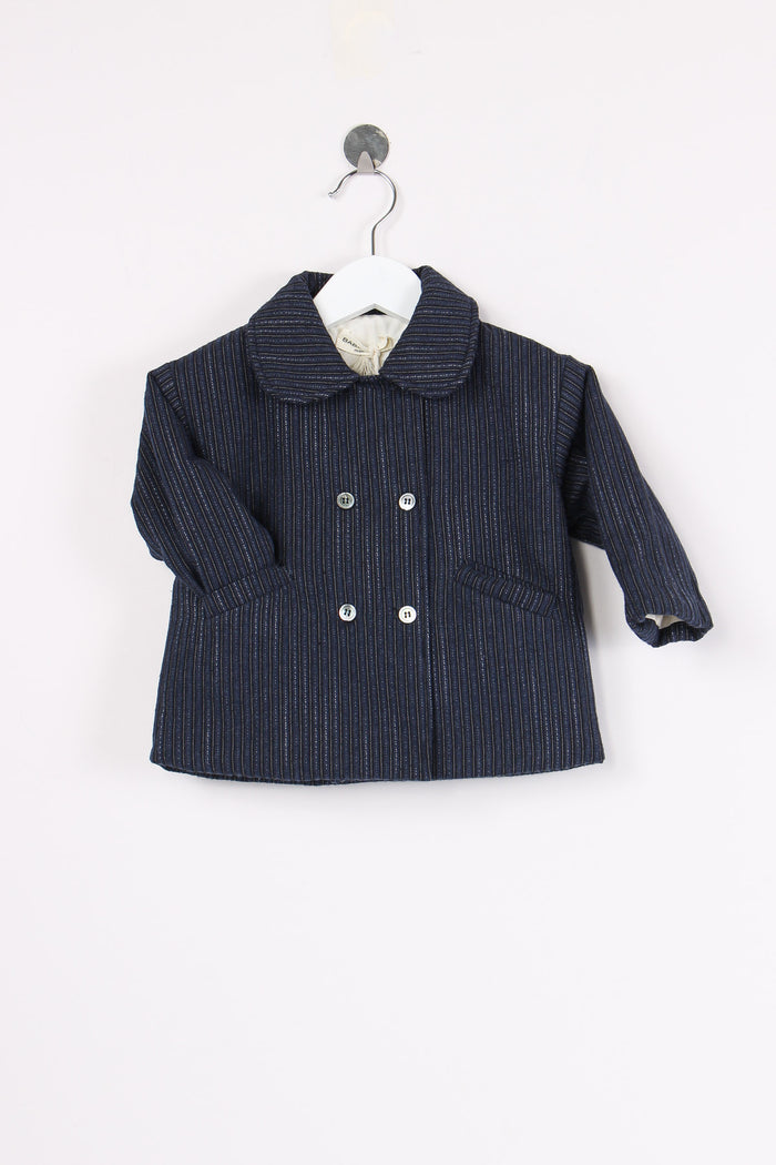 Cappotto Gessato Blue Stripes