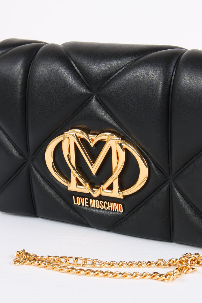 Tracolla Catena Matelasse Nero-7