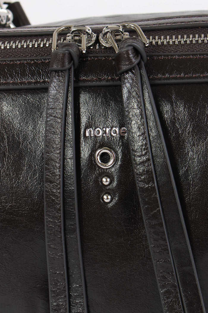 Trapezio Effetto Crinkle Dark Brown-7