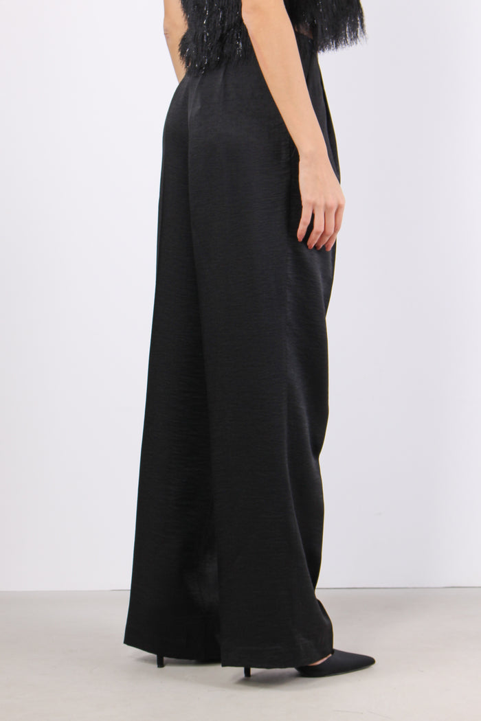 Pantalone Palazzo Shiny Black-5