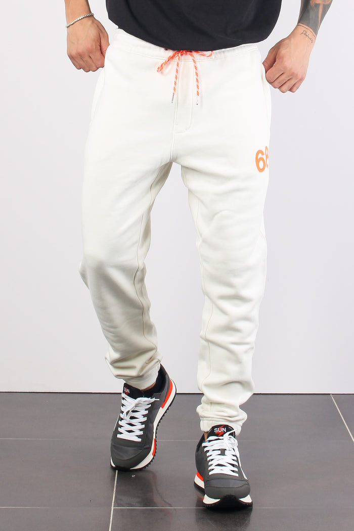 Pantalone Logo Fluo Bianco-2