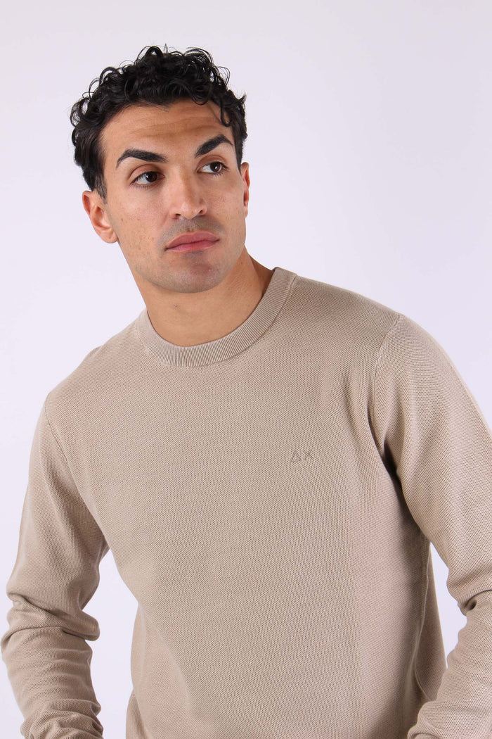 Maglia Girocollo Punto Riso Stone-7