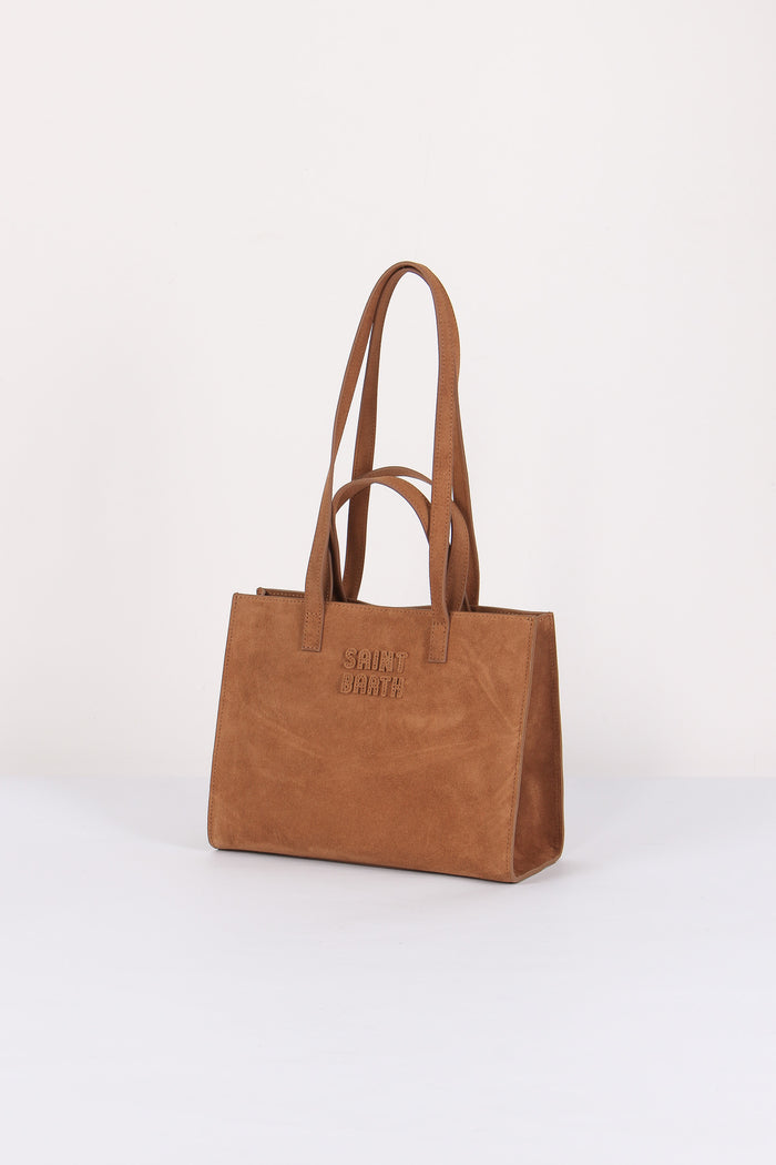 Borsa A Tracolla Midi Suede Cognac-2