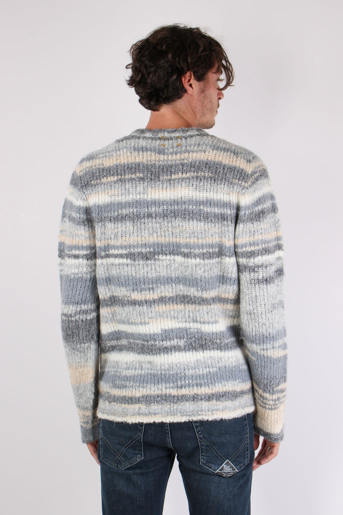 Maglia Girocollo Riga Indefini Grigio/panna-4