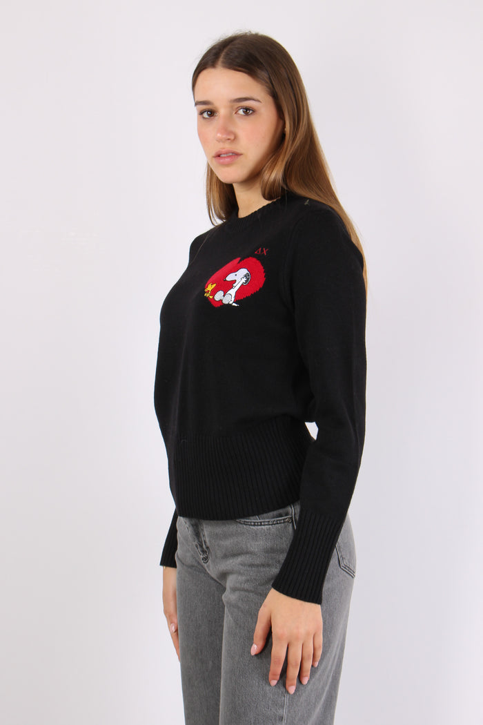 Maglia Cuore Laterale Nero-7