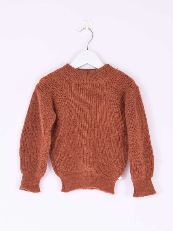 Maglia Cropped Mohair Rust