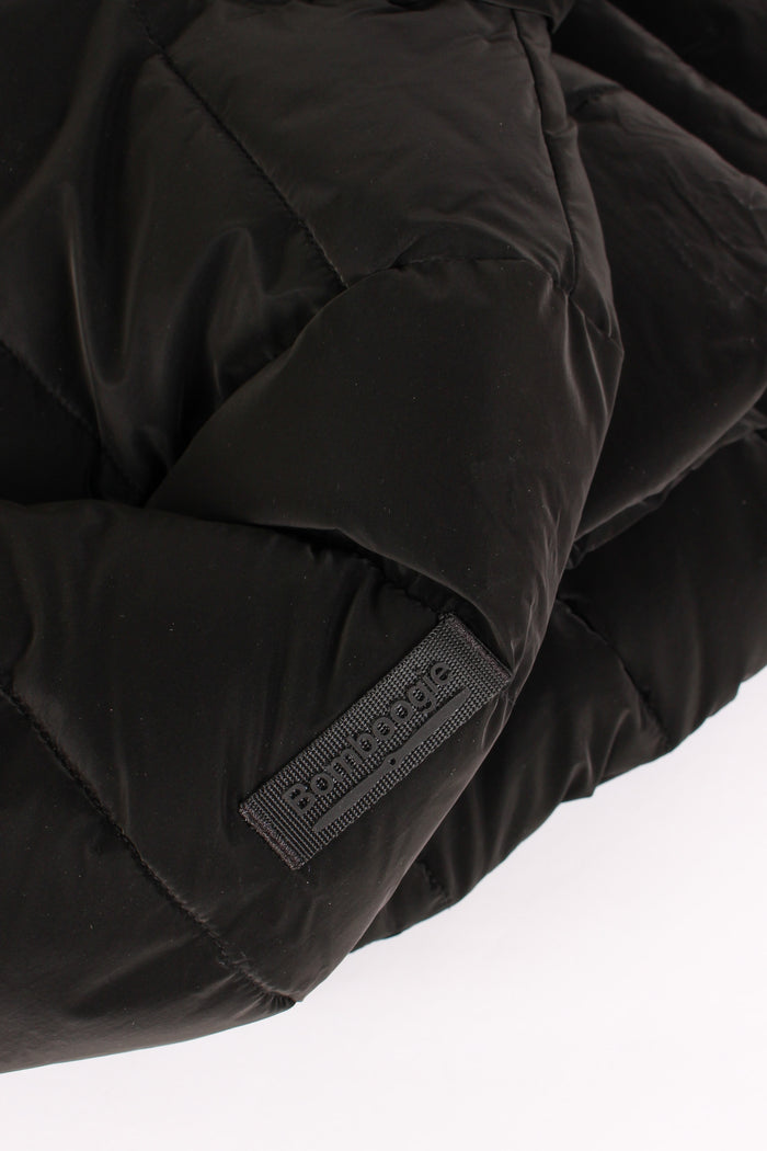 Cappa Imbottita Cappuccio Black-5