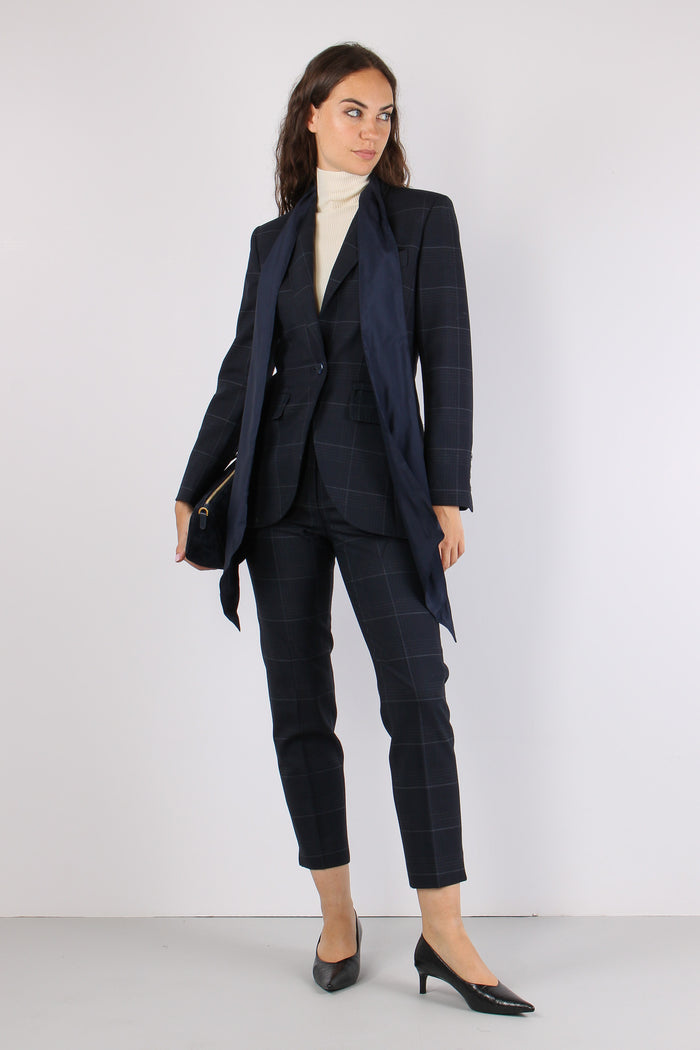 Mlldritto Giacca Check Navy Check-3