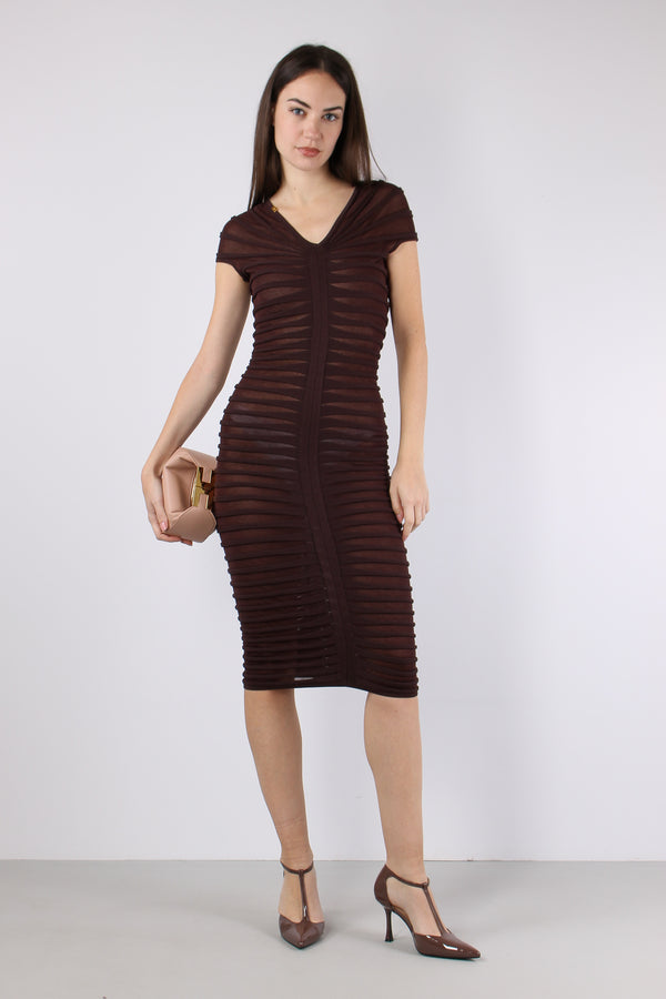 Tubino Maglia Lavorato Cacao