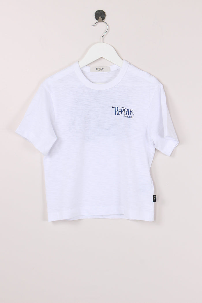 T-shirt Cotone Garzato Bianco