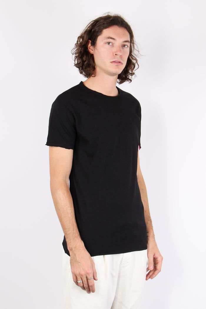 T-shirt Manica Corta Cotone Nero-4