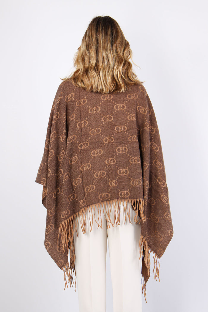 Poncho Frange Maxi Logo T.moro-3