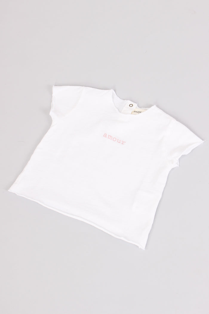 T-shirt Mc Scritta Bianco/rosa-3