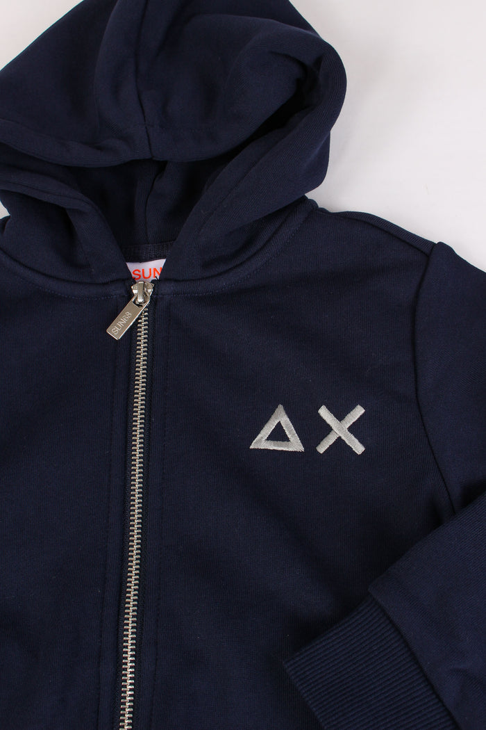 Felpa Full Zip Basica Navy Blue-4