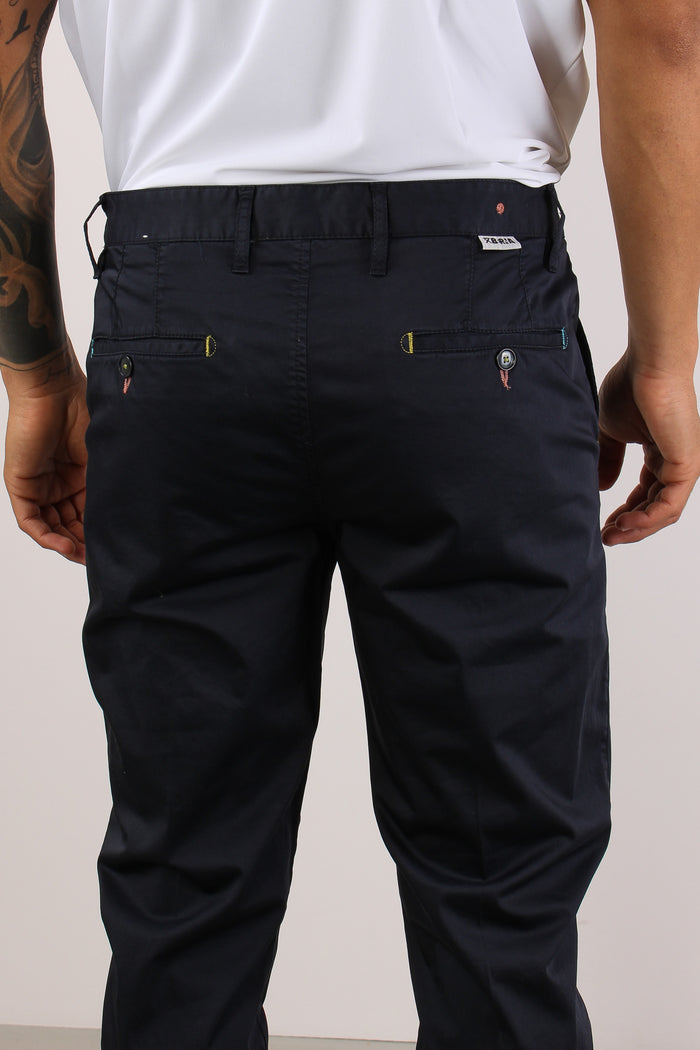 Pantalone Chino Rasatello Blu-8