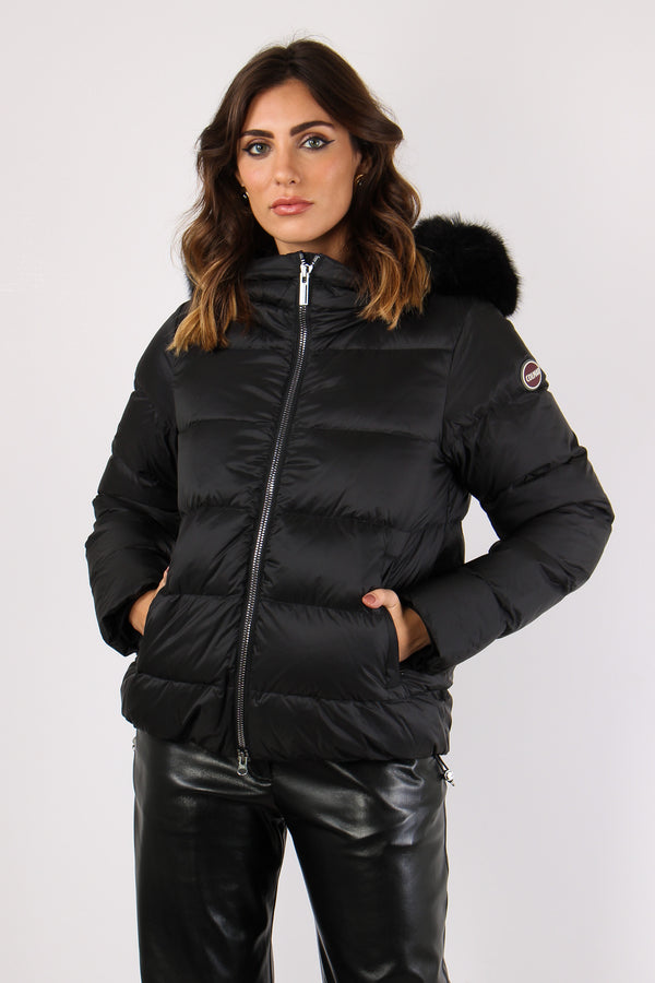 Piumino Over Ecopelliccia Nero