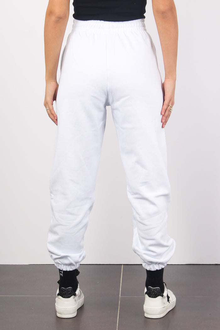 Pantalone Felpa Basico Bianco-6