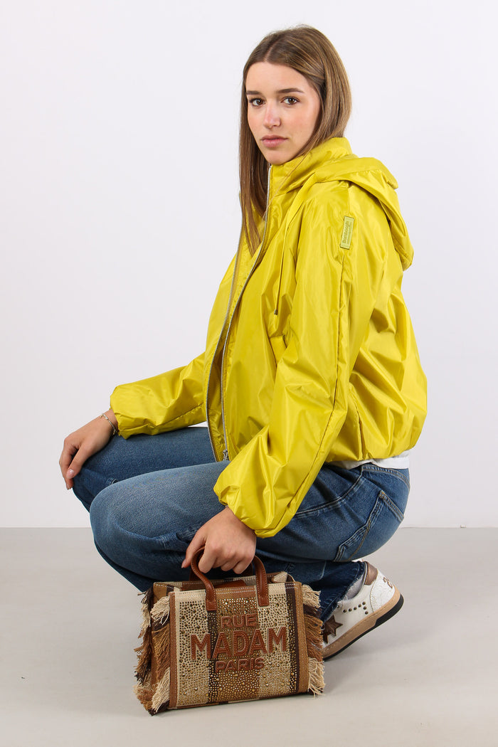 Giubbotto Corto Over Nylon Cedar Yellow-4