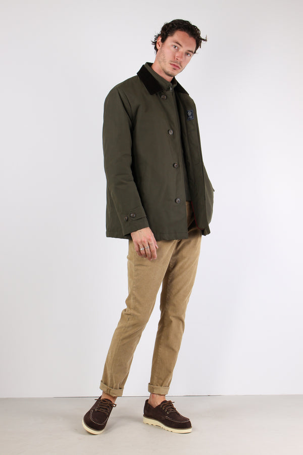 Cappotto Morning Corto Canvas Militare